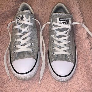 White Converse Knit Shoes
